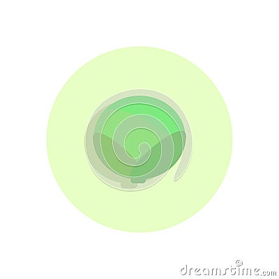 Cabbage flat icon. Round colorful button, circular vector sign, Vector Illustration