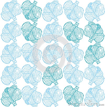 cabbage pattern Vector Illustration