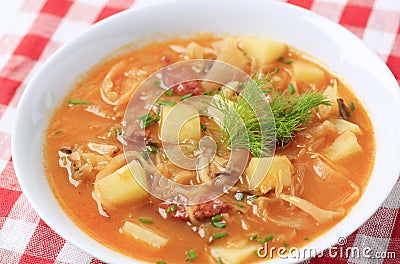 Cabbage soup Stock Photo
