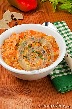 Cabbage soup Stock Photo