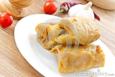 Cabbage stuffed with meat Stock Photo