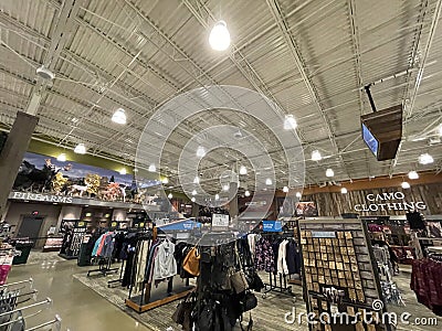 Cabelas retail store Cabela Parkway TV hanging from ceiling Editorial Stock Photo