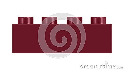 Cabernet Lego Block Isolated on a White Background. Stock Photo