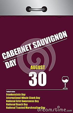 Cabernet Sauvignon Day Vector Illustration