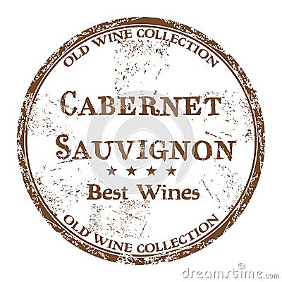 Cabernet Sauvignon grunge rubber stamp Vector Illustration