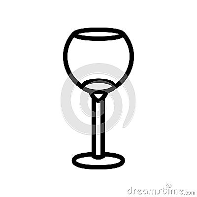 cabernet wine glass line icon vector illustration Vector Illustration