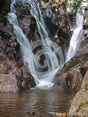 Cabin Creek Falls in Grayson Highlands State Park Stock Photo