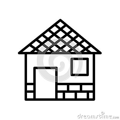 Cabin icon isolated on white background Vector Illustration