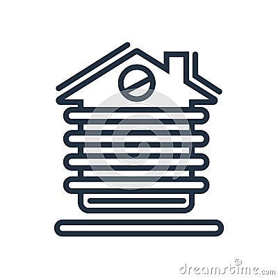 Cabin icon vector isolated on white background, Cabin sign Vector Illustration