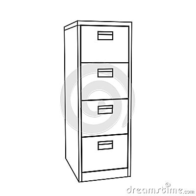 Cabinet cupboard icon Vector Illustration