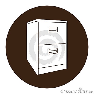 Cabinet cupboard icon Vector Illustration