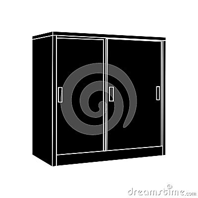 Cabinet cupboard icon Vector Illustration