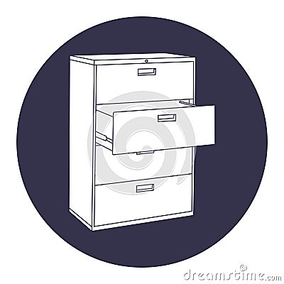 Cabinet cupboard icon Vector Illustration