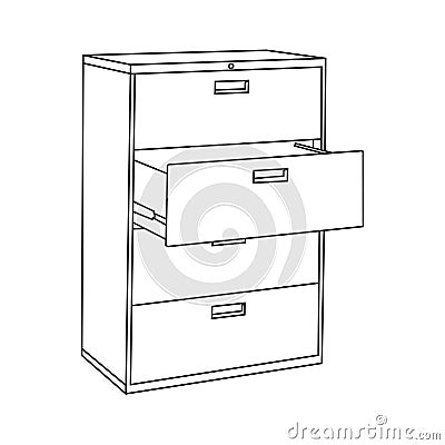 Cabinet cupboard icon Vector Illustration