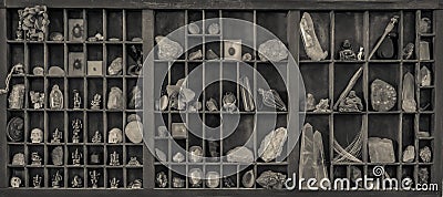 A Cabinet of Curiosities Stock Photo