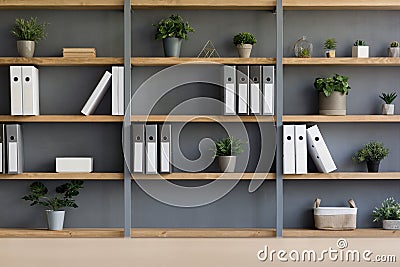 Cabinet, office, workplace, home furniture and work remotely, covid-19 quarantine Stock Photo
