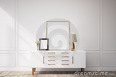 Cabinet with pictures Stock Photo