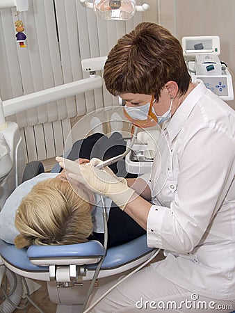 In a cabinet of the stomatologist. Stock Photo