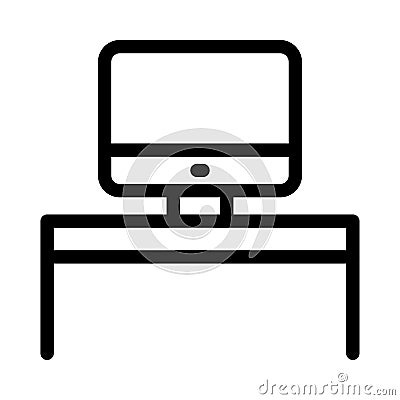 Cabinet vector thin line icon Vector Illustration