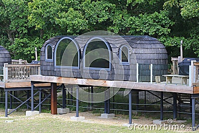 Cabins at Ree park Editorial Stock Photo