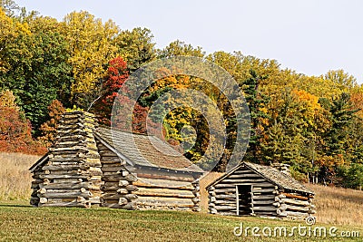 Cabins at Valley Forge Stock Photo