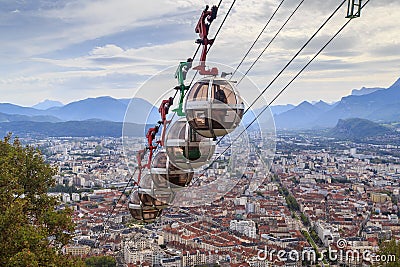 Grenoble cable car Editorial Stock Photo