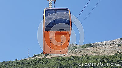 Cable car gondola in Dubrovnik, Croatia Editorial Stock Photo