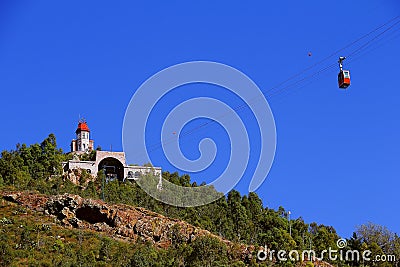 Station and cabins of the cable car in zacatecas mexico I Stock Photo