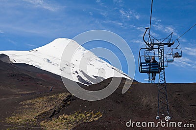 Cable Car in Osorno Volcano Chile Editorial Stock Photo