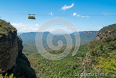 Cable car at Scenic World in the Blue Mountains. Stock Photo