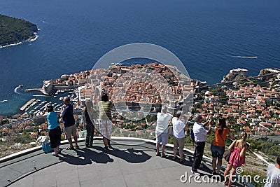 Cable Car station above the old town Dubrovnik Editorial Stock Photo