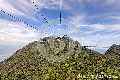 Cable car station, Gunung Machinchang, Langkawi Editorial Stock Photo