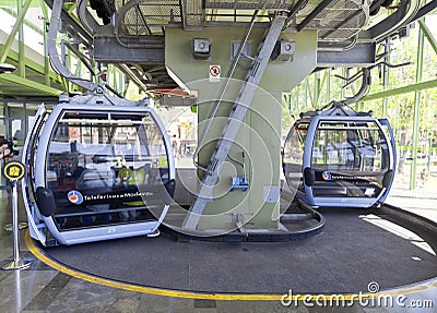 Cable car to Monte at Funchal, Madeira Island Portugal Editorial Stock Photo