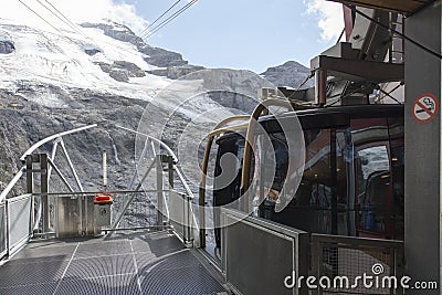 Cable car to Mount Titlis in Switzerland Editorial Stock Photo