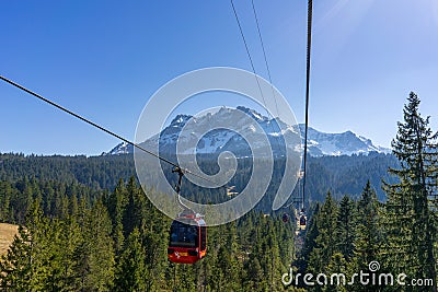 Cable Cart Ride to Mount Pilatus Editorial Stock Photo
