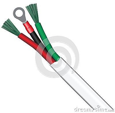 Cable grounding Vector Illustration