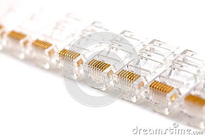 Cable head into head rj45,network,RJ45,plug. . Stock Photo