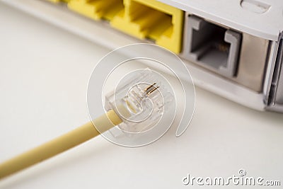 Telephone Cable Router Stock Photo