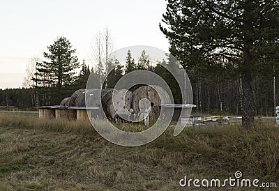 Cable rools in the nature Stock Photo