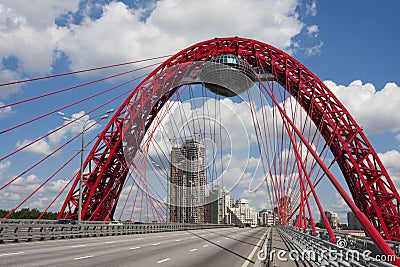 Cable-stayed bridge Stock Photo