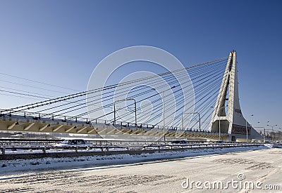 Cable-stayed bridge Stock Photo