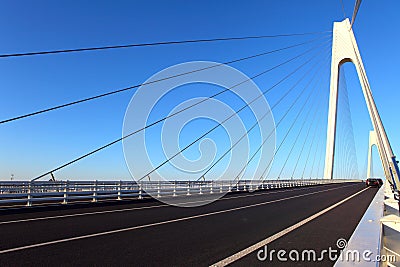 Cable-stayed bridge Stock Photo