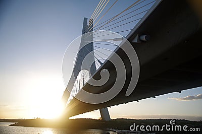 Cable-stayed bridge Stock Photo