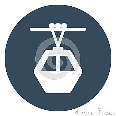 Cableway, ropeway Isolated Vector Icon which can be easily modified or edit Vector Illustration