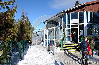 Cableway station Szyndzielnia in Poland Editorial Stock Photo