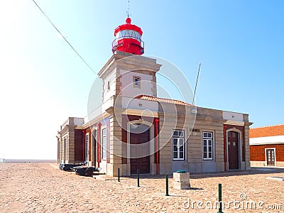 Cabo da Roca lighthouse in the most west extent of Portugal belongs to the parques de Sintra Editorial Stock Photo