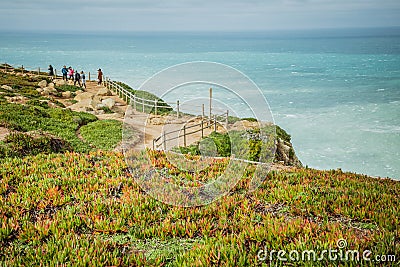 Cabo da Roca, the western point of Europe - Portugal Editorial Stock Photo
