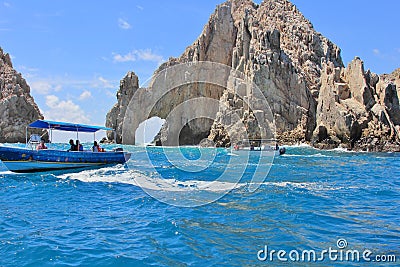 Cabo San Lucas Boat Excursion at El Arco Editorial Stock Photo