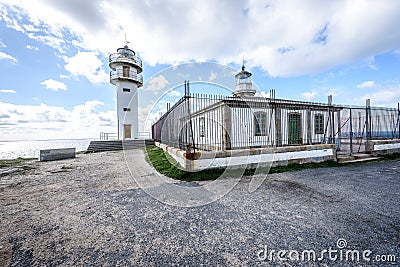 Cabo Tourinan - the westernmost point of Spain with lighthouse. Stock Photo