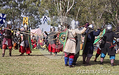 Caboolture Medieval Festival Battle Editorial Stock Photo